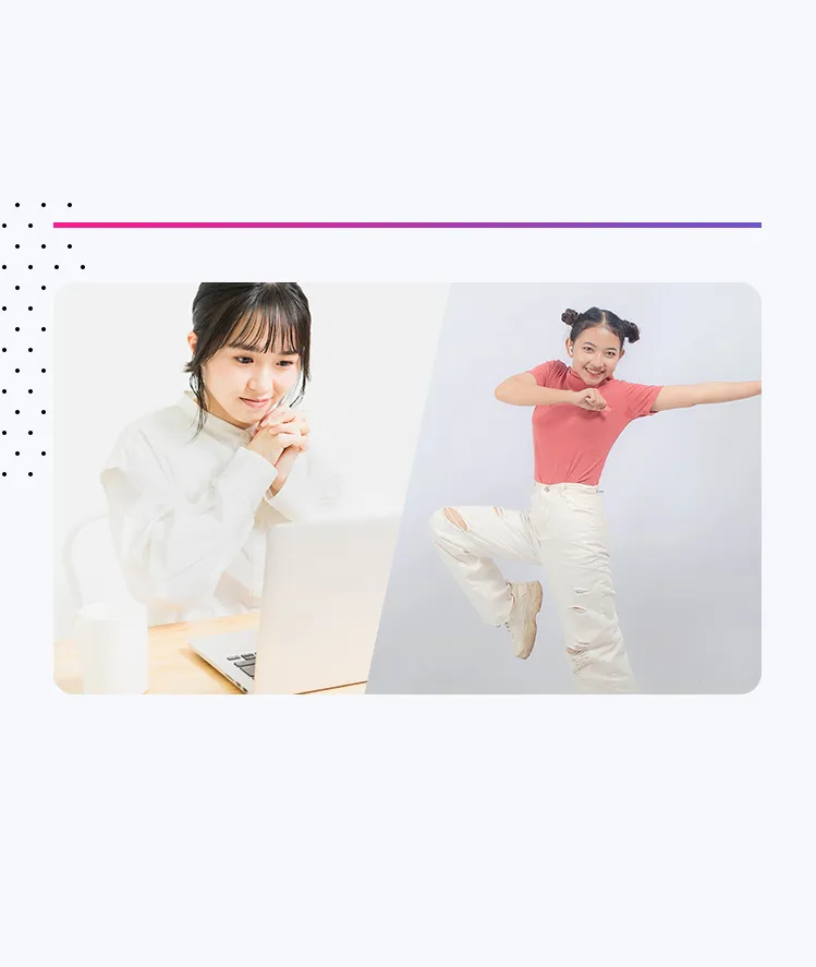 対面とオンラインレッスンイメージ